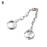 Punk Cool Hip Pop Rings Multi-layer Adjustable Chain Four Open Finger Rings  Alloy Women Rotate Rings for Women Party Gift