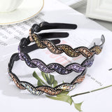 Unisex Alice Hairband Bezel Headband Men Women Sports Hair Band Hoop Top Metal Double Bangs Flower Rhinestone Hair Accessories