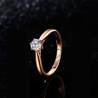 Classic Wedding Rings For Women Forever Simple Style Six Claws Cubic Zirconia 3 Color Wedding Gift Fashion Jewelry KCR033