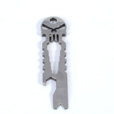 Skull Beer Bottle Opener Prybar Pry bar Crowbar multi pocket tool pendant keyring gadget camp hike outdoor