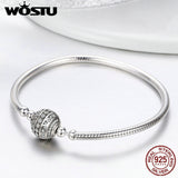 Luxury 100% 925 Sterling Silver Charm Bracelet  Original Heart Beads Chain Fit Bracelet & Bangle For Love Women Jewelry ZBBS916