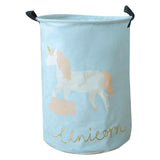 Large Folding Laundry Basket With Lid Toy Storage Baskets Bin For Kids Dog Toys Clothes Organizer Cute unicorn Laundry bucket