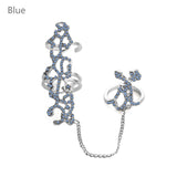 Punk Cool Hip Pop Rings Multi-layer Adjustable Chain Four Open Finger Rings  Alloy Women Rotate Rings for Women Party Gift