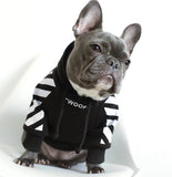 SUPREPET Pet Dog Clothes for French Bulldog Adidog Stripe Pattern Dog Hoodie Pet Dog Clothes Dog Jacket for French Bulldog