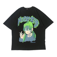 Anime portrait print men's short sleeve