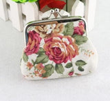 Women Coin Purse Cute Wallet Lady Retro Vintage Flower Small Wallet Hasp Purse Kawaii Bag Clutch Bag Monedero