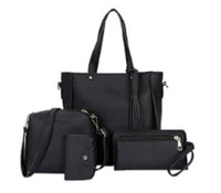 PU Leather Women's Shoulderbag +Casual Tote + Lady Handbag +Card Coin Bags Purse Messenger Satchel 4pcs/set