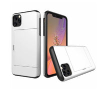 For iPhone 11 Pro Max XS X XR Case Slide Armor Wallet Card Slots Holder Cover For IPhone 7 8 6 6s Plus 5 5s TPU Shockproof Shell