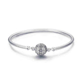 Luxury 100% 925 Sterling Silver Charm Bracelet  Original Heart Beads Chain Fit Bracelet & Bangle For Love Women Jewelry ZBBS916