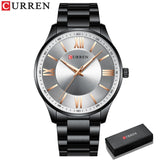 CURREN Stainless Steel Mens Watches New Simple and Classic Quartz Business Watch Thin Clock for Men