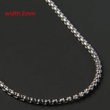 2020 Classic Rope Chain Men Necklace Width 2/3/4/5 MM Stainless Steel Figaro Cuban Chain Necklace For Men Women Jewelry