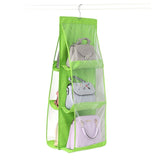 3 Layers Folding Shelf Bag 6 Pocket Foldable Hanging Bag Purse Handbag Organizer Door Sundry Pocket Hanger Storage Closet Hanger