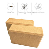 3PCS Yoga Block Cork Sport Home Gym Exercise Wood Yoga Brick Soft High Density Block for Indoor Sport  Exercise Workout Fitness