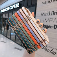 Luxury Gold Plated Electroplated Case For iPhone 11 Pro Max 8 Plus 7 XR XS X Silicone Lens Protection 12 Pro Max SE 2020 Cover