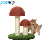 pawstrip Cat Scratcher Frame Cat Climbing Tree Tower Mushroom Design Protecting Furniture Cat Scratch Board Sisal Cat Toys