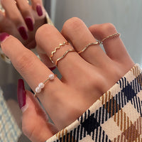 LATS Punk Metal Geometry Circular Punk Rings Set Opening Index Finger Accessories Buckle Joint Tail Ring for Women Jewelry Gifts