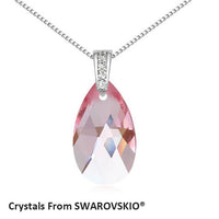 Made With Crystals from Swarovski 6 colors drop pendant necklace for 2019 Mother's Day Christmas New Year gift bijoux