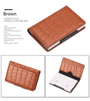 BISI GORO RFID Blocking Card Holder Fashion Men Women Credit Card Wallet Metal Card Case Aluminum Slim Carbon Card ID holder