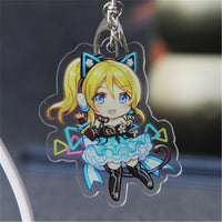 Anime Cosplay LoveLive! school idol project Kotori Tojo Rin Maki Nico Acrylic Keychain Keyring Halloween Cartoon Keychain Gift