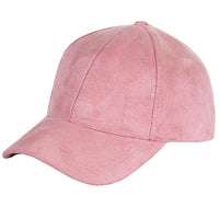 Fashion Women Girls Chic Suede Baseball Cap Solid Sport Visor Hats Adjustable