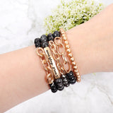 Hdb2995 - "Amazing Grace" Charm Multiline Beaded Bracelet