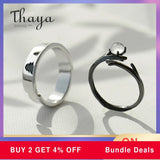 Thaya Original Moonlight Forest Design Finger Ring Moonstone Gemstone s925 Silver Black Branch Ring for Women Elegant Jewelry