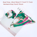 4pcs/set Women Hair Scarf BowStreamers Scrunchies Ponytail Holder Summer Headbands Elastic Hair Bows Rope Hair Bands Accessories
