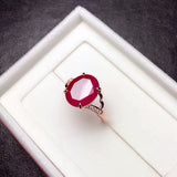 [MeiBaPJ Natural New Burning Ruby Gemstone Fashion Ring for Women Real 925 Sterling Silver Fine Jewelry