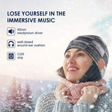 Bluetooth Beanie, V5.0 Bluetooth Hat,Wireless Earphone Beanie Headphones,HD Stereo Speakers Built-in Microphone,Electronic Gifts