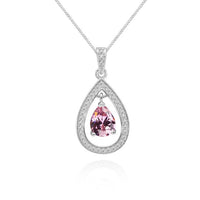 Rainbamabom Vintage Real 925 Solid Sterling Silver Ruby Gemstone Birthstone White Gold Pendant Necklace Jewelry Gift Wholesale