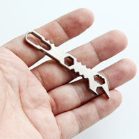 QingGear Titanium Multi Tool TC4 Mini Keychain Wrench Box Opener Bottle Opener Pry Bar Hex Screwdriver EDC Pocket Tool Gift