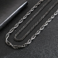 KALEN Punk Long Chain Necklace Men Stainless Steel Brushed Matte Box Link Chains Choker Necklace Male Jewelry Accessories