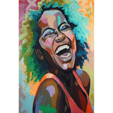 African Graffiti Black and Gold Woman Canvas Painting Cuadros Posters and Prints Wall Art Pictures for Living Room Unframed