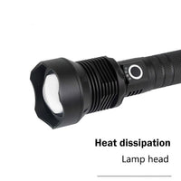 High-power 7 X 7MM LED 30W 5V Micro USB Telescopic Zoom Rechargeable Flashlight Suitable For Camping, Climbing, Night Riding, Caving Waterproof Rating IPX4