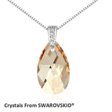 Made With Crystals from Swarovski 6 colors drop pendant necklace for 2019 Mother's Day Christmas New Year gift bijoux