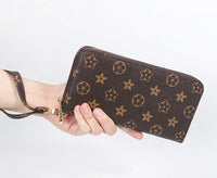 Zipper hand bag, dark case wallet, multi card large money bag