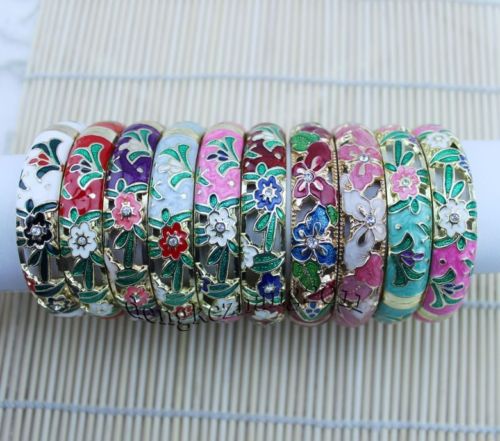 wholesale10 PCS Stunning CHINESE Handmade Cloisonne Enamel Cuff Bracelet