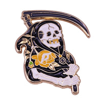 Grim Reaper Brooch Death Badge Gothic Horror Holiday Accessories