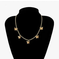 LATS Butterfly Choker Necklace For Women Gold color Chain Statement Collar Female Chocker Best Shining Jewelry Party 2020 New