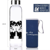 New 1Pc Chinese and Japanese Anime Series Glass Cup Cartoon Figure Stainless Steel Water Bottle Anime Around