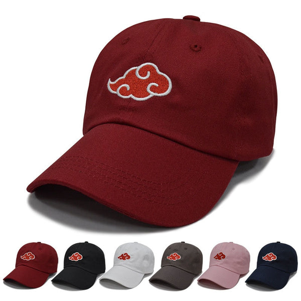 Cotton Japanese Anime Naruto Dad Hat Embroidery Baseball Caps Snapback Hats Red Clouds Visor Pein Cosplay