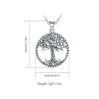 EUDORA Real 925 Sterling Silver twins tree of life tree Pendant Necklace charm with oxidize silver Vintage trees Jewelry CYD487