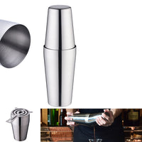 AREYOUCAN 1-7 Pcs Stainless Steel Cocktail Shaker Set Ice Strainer Clip Mixing Spoon Measure Cup Bar Tools Cocktail Set