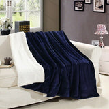 Solid Deep Grey Winter Thick warm Throws Plaids Double-sided Blanket Sherpa Berber Fleece Fabric Bedding Bedspread