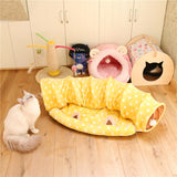 Dual Use Pet Cat Toy&Cat Bed Foldable Cat Tunnel House For Cat Small Dogs Cats Pet Products Lounger For Dogs Cat Training Toy