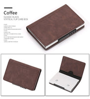 BISI GORO RFID Blocking Card Holder Fashion Men Women Credit Card Wallet Metal Card Case Aluminum Slim Carbon Card ID holder