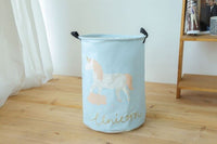 Large Folding Laundry Basket With Lid Toy Storage Baskets Bin For Kids Dog Toys Clothes Organizer Cute unicorn Laundry bucket