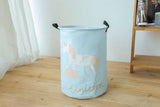 Large Folding Laundry Basket With Lid Toy Storage Baskets Bin For Kids Dog Toys Clothes Organizer Cute unicorn Laundry bucket