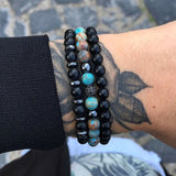 2020 New Fashion Men Bracelet Sets Trendy Handmade Classic Strand Stone Beaded Bracelet For Men Jewelry Gift Pulsera Hombre