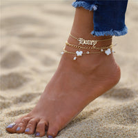 17KM Bohemian Colorful Eye Beads Anklets For Women Gold Color Summer Ocean Beach Ankle Bracelet Foot Leg Chain Jewelry 2021 NEW